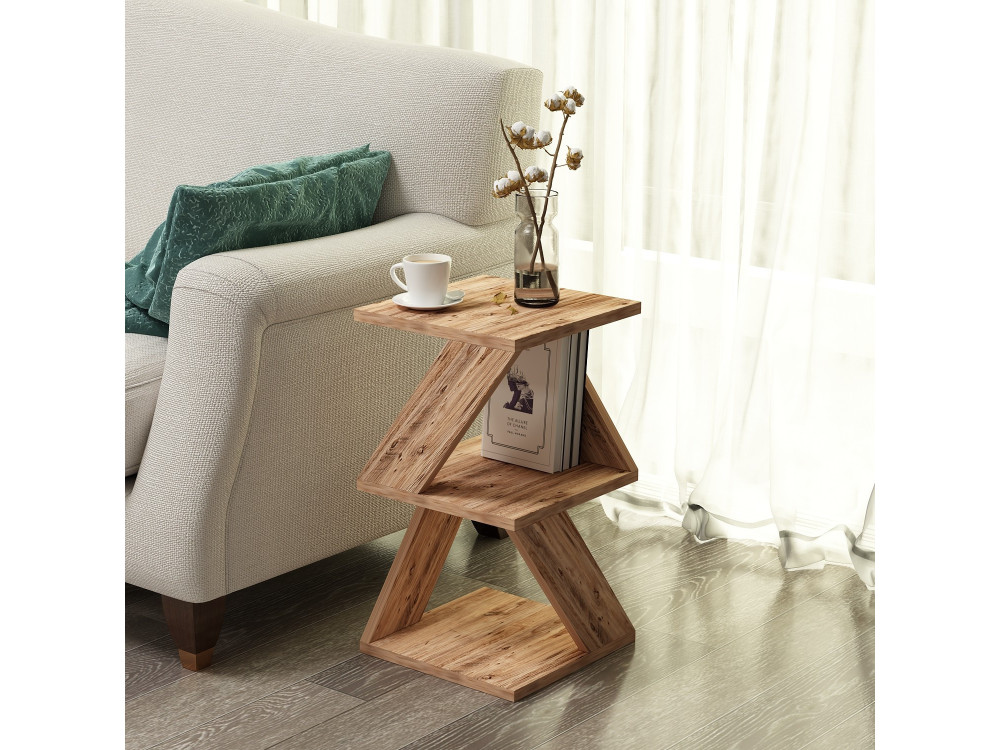 Houten bijzettafel "Albeni" - 29 x 29 x 54 cm - Atlantic Pine