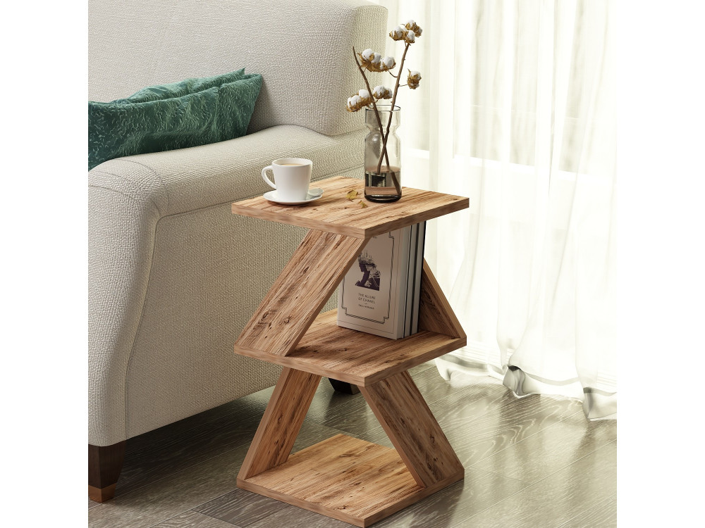 Houten bijzettafel "Albeni" - 29 x 29 x 54 cm - Atlantic Pine