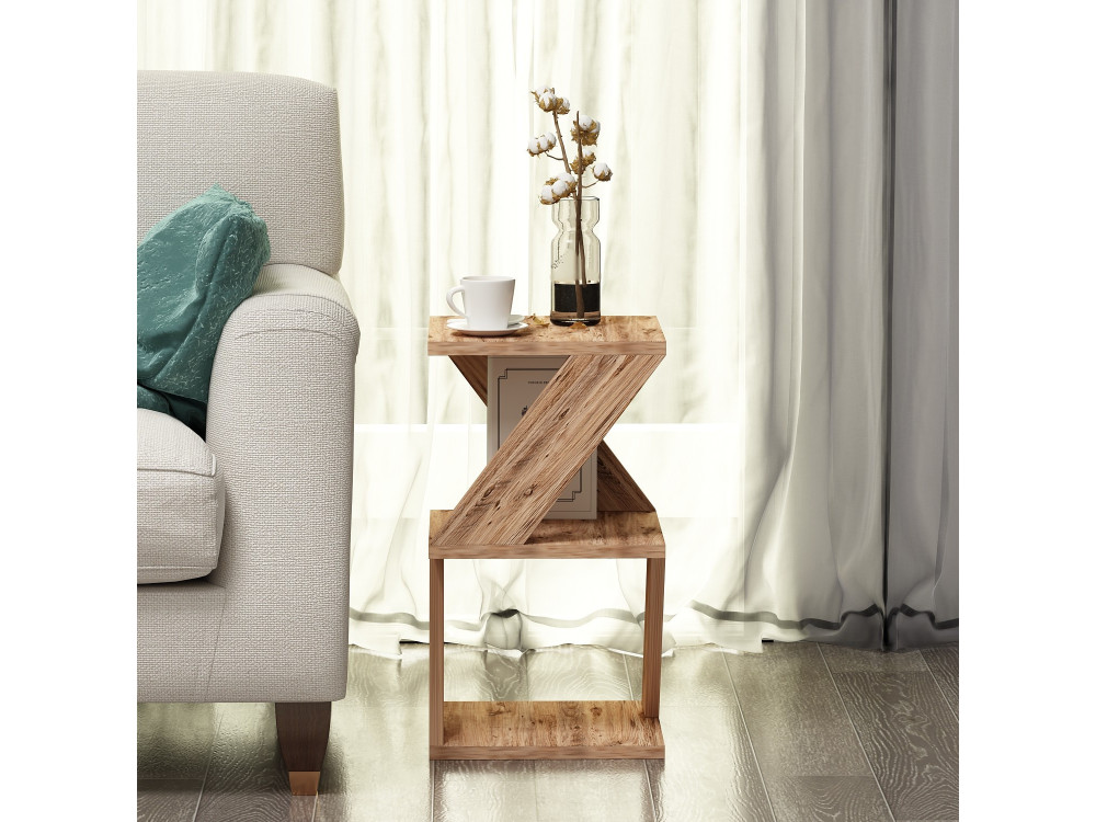 Houten bijzettafel "Albeni" - 29 x 29 x 54 cm - Atlantic Pine