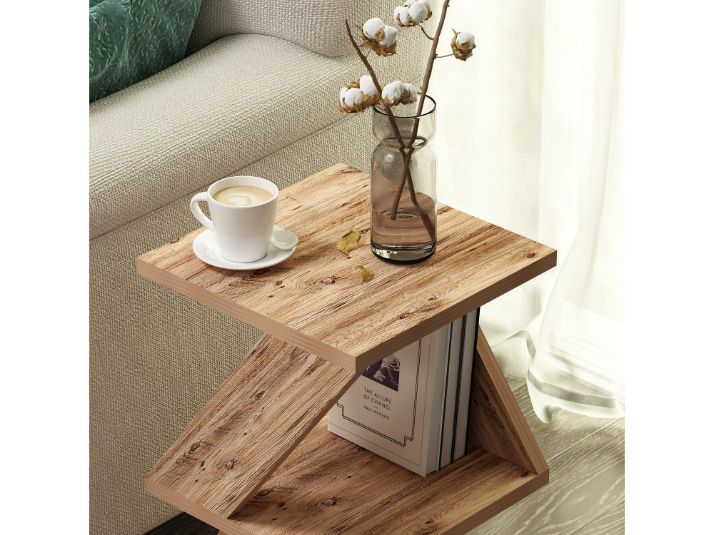 Houten bijzettafel "Albeni" - 29 x 29 x 54 cm - Atlantic Pine