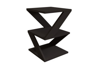 Houten bijzettafel "Albeni" - 29 x 29 x 54 cm - Zwart