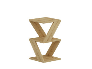 Houten bijzettafel "Albeni" - 30 x 30 x 50 cm - Saffier Eik