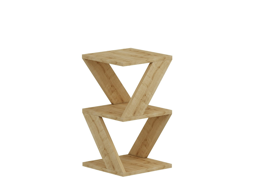 Houten bijzettafel "Albeni" - 30 x 30 x 50 cm - Saffier Eik