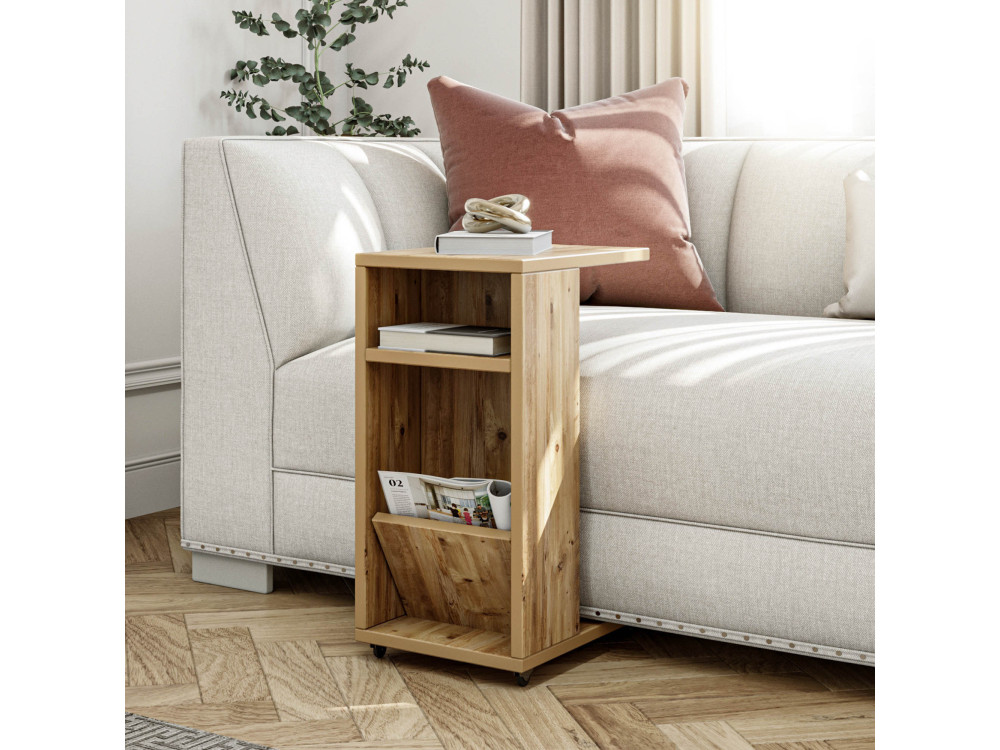 Houten bijzettafel "Filinta" - 30 x 40 x 63 cm - Bruin