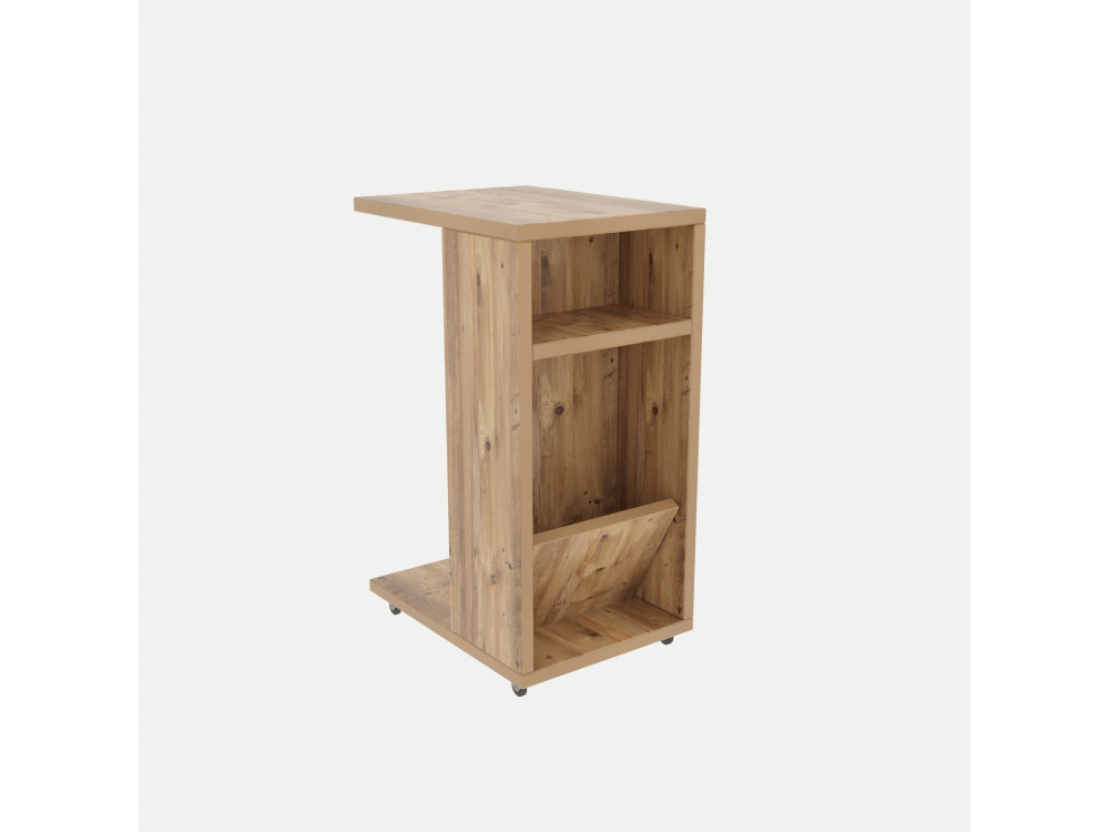 Houten bijzettafel "Filinta" - 30 x 40 x 63 cm - Bruin