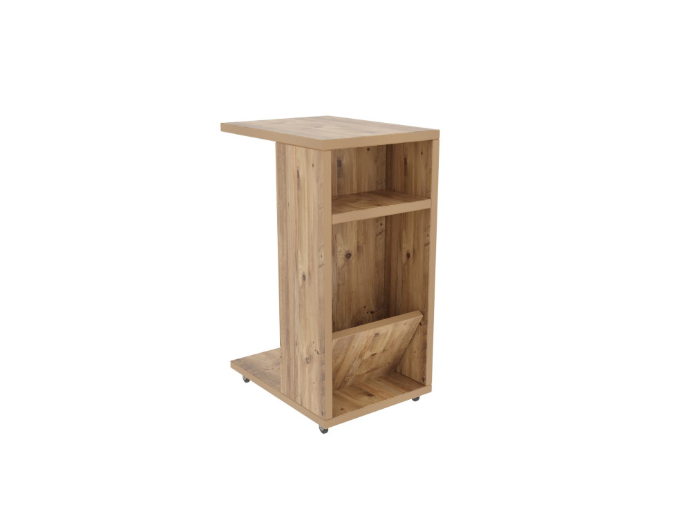 Houten bijzettafel "Filinta" - 30 x 40 x 63 cm - Bruin