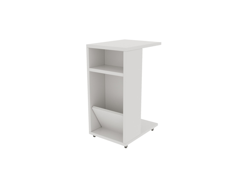 Houten bijzettafel "Filinta" - 30 x 40 x 63 cm - Wit