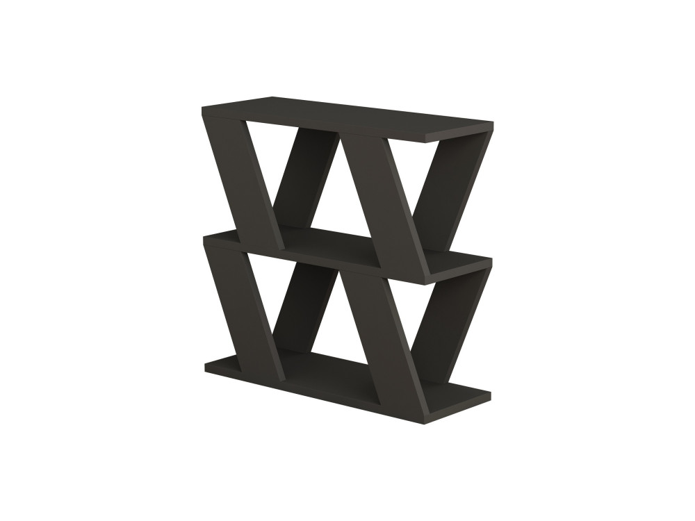 Houten bijzettafel "Lazena" - 60 x 22 x 57 cm - Antraciet