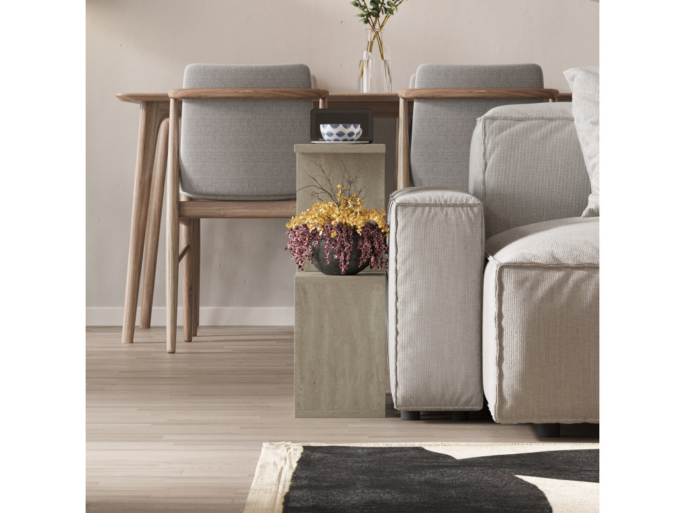 Homemania" houten salontafel - 60 x 60 x 20 cm - Beige