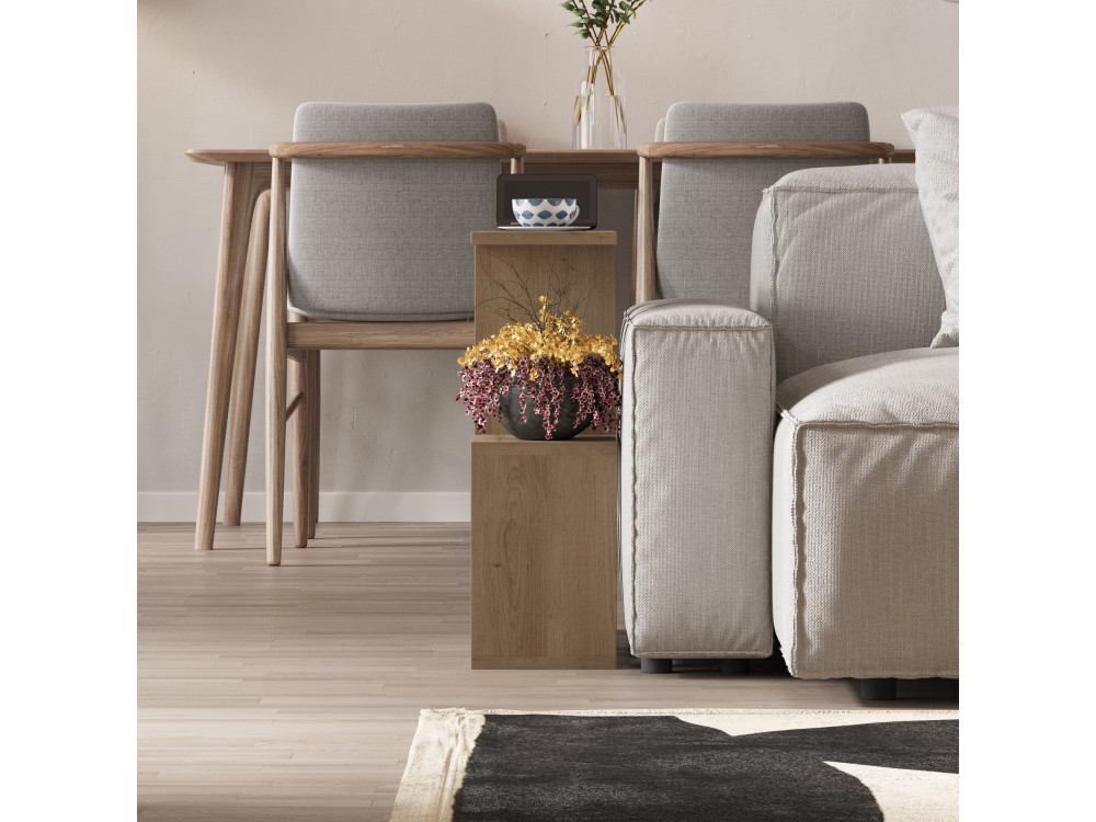 Homemania" houten bijzettafel - 60 x 20 x 60 cm - Beige