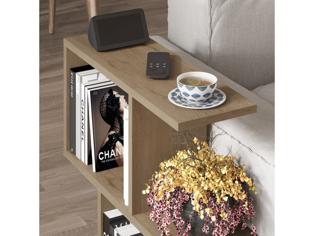 Homemania" houten bijzettafel - 60 x 20 x 60 cm - Beige