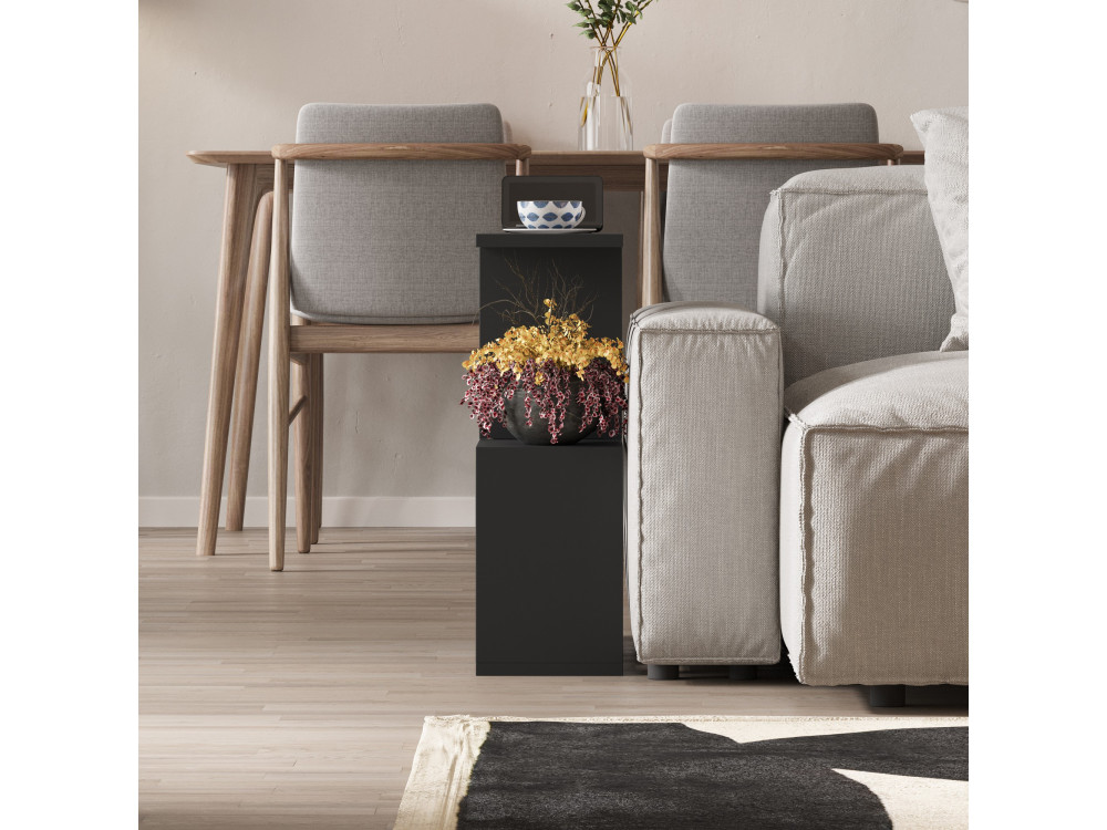 Houten bijzettafel "Homemania" - 60 x 20 x 60 cm - Zwart