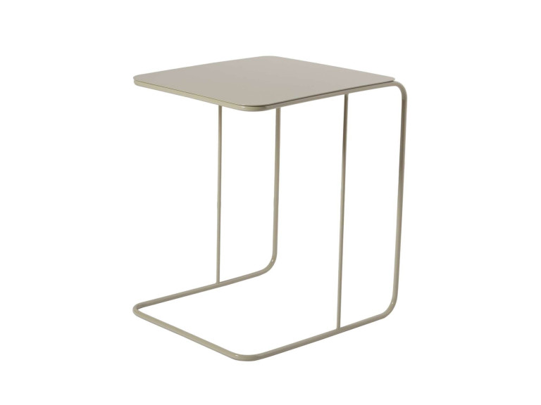 Poet" metalen bijzettafel 47 x 46 x 57 cm - Taupe