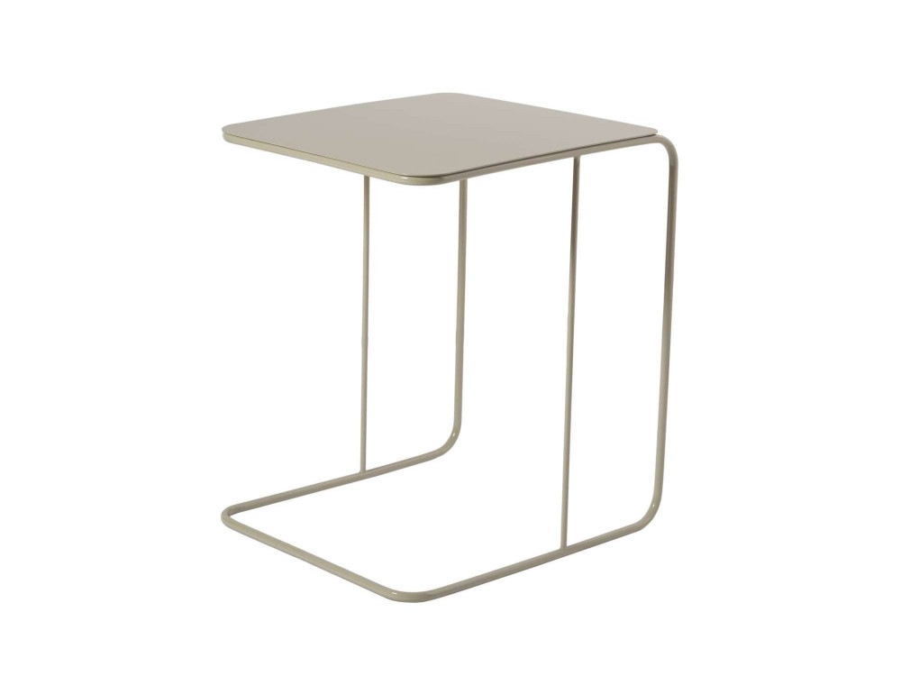 Poet" metalen bijzettafel 47 x 46 x 57 cm - Taupe