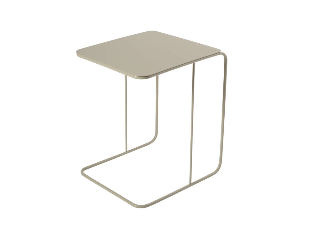 Poet" metalen bijzettafel 47 x 46 x 57 cm - Taupe
