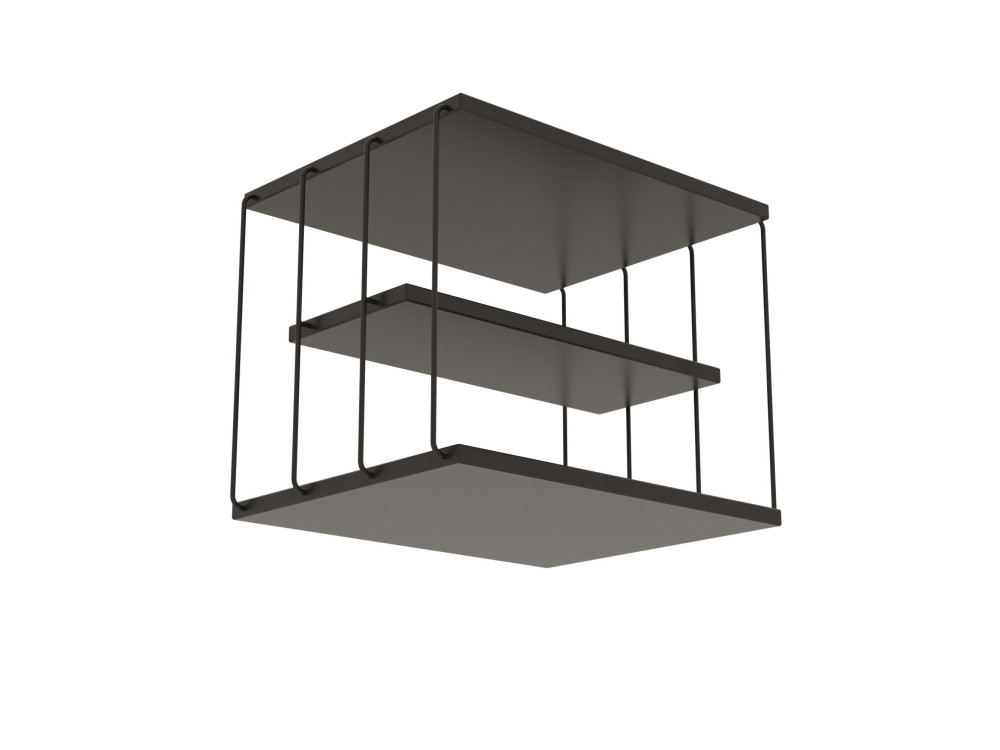 Houten bijzettafel "Lifon" 50 x 40 x 33 cm - Antraciet