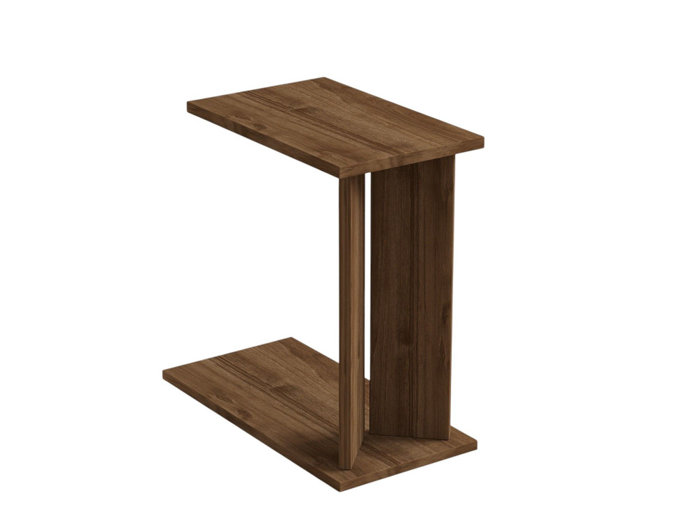 Houten bijzettafel Lun - 25 x 50 x 48 cm - Bruin