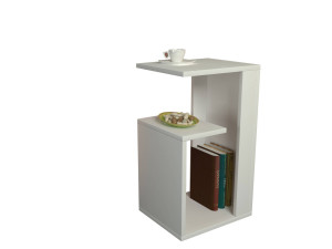 Houten bijzettafel "Sister" - 35 x 29 x 60 cm - Wit