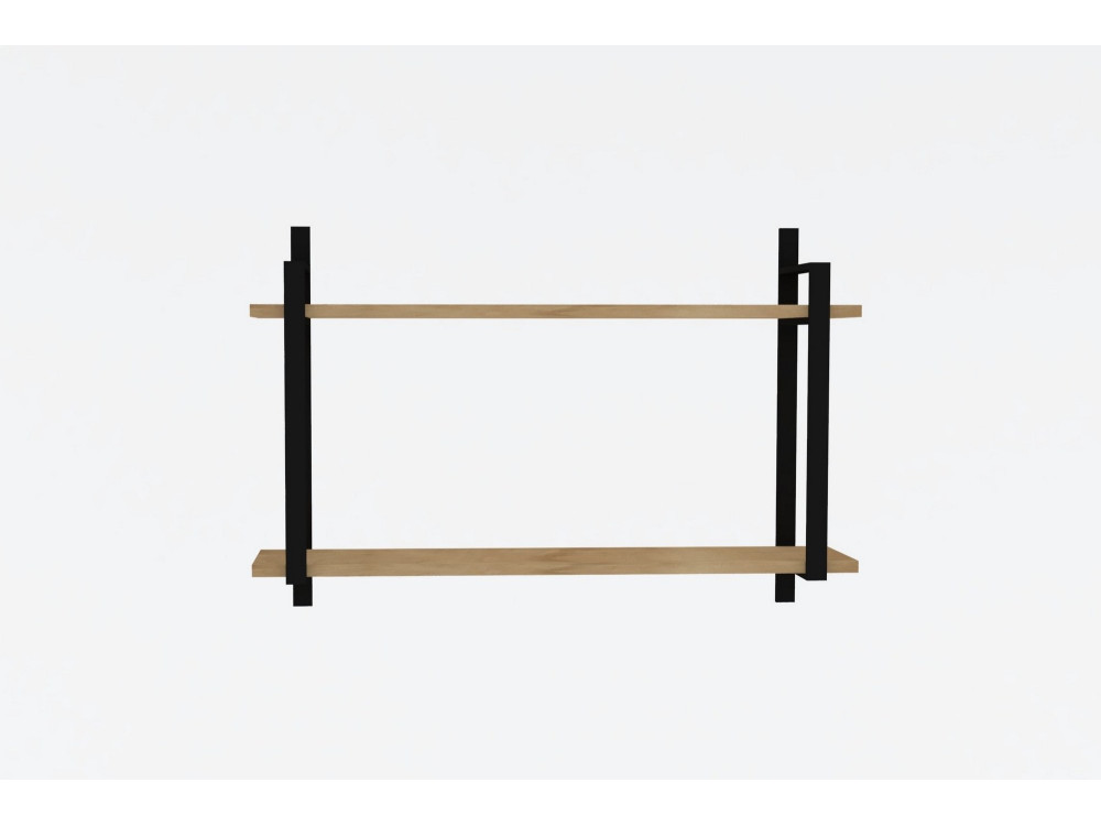 Houten wandplank "Abat" - 90 x 22 x 60 cm - Notelaar