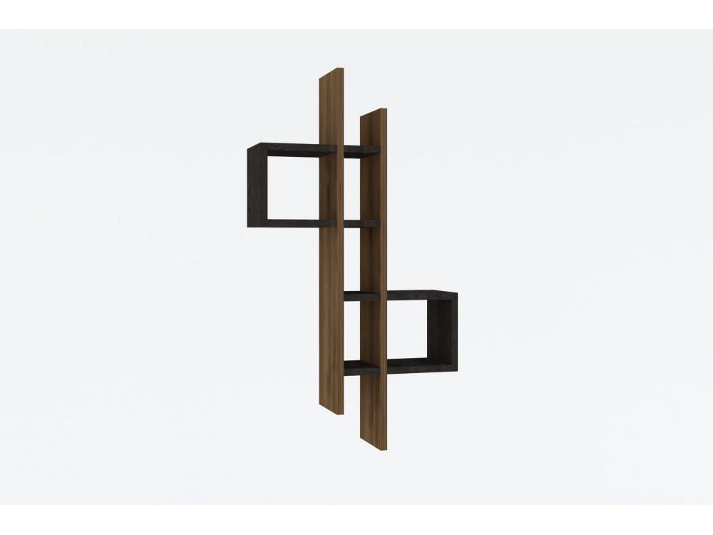 Houten wandplank "Emse" - 53 x 19 x 108 cm - Eik, Antraciet
