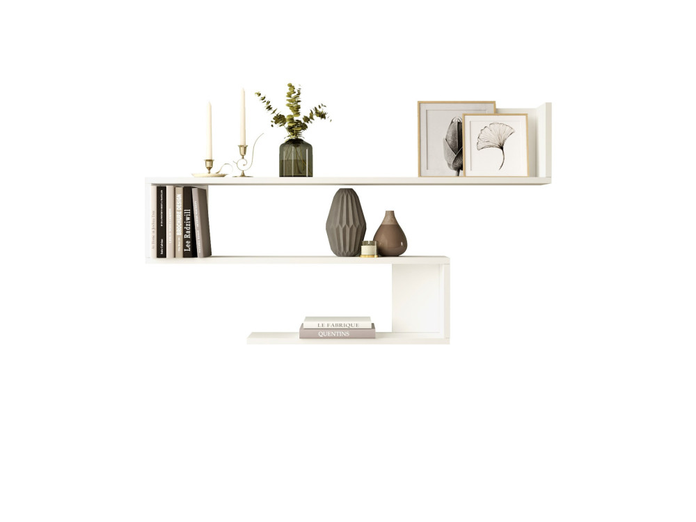 WL10" houten wandplank - 120 x 14 x 71 cm - Wit