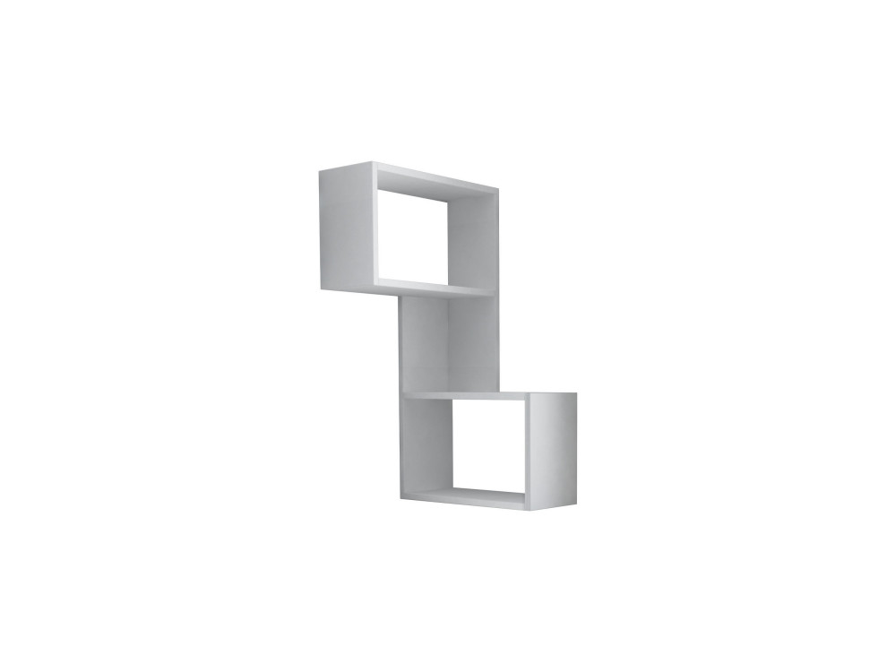 Deel" houten wandplank - 47 x 20 x 85 cm - Wit