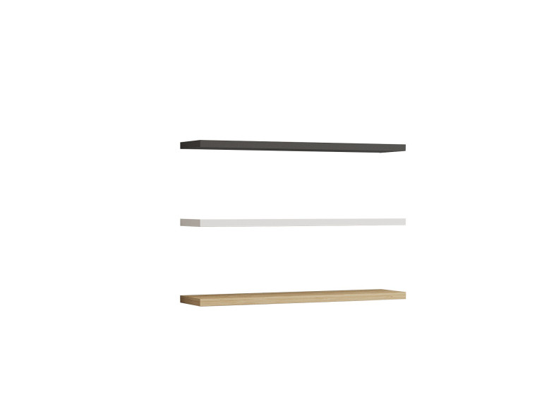 Houten wandplank "Boss" - 60 x 1 x 14 cm - Saffier, Antraciet, Wit