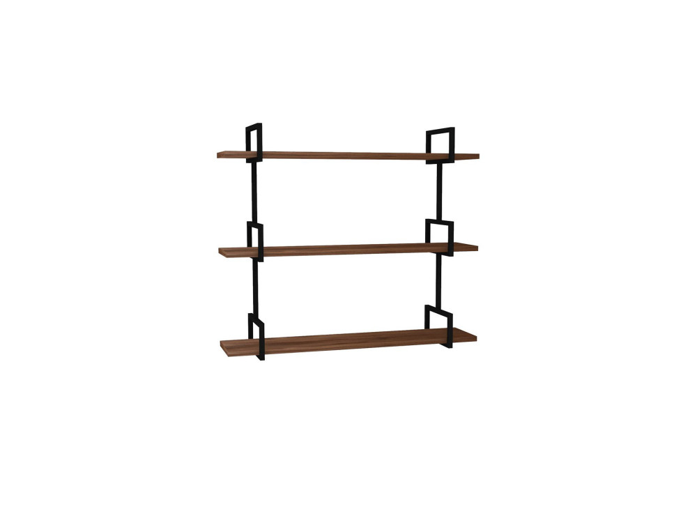 Houten wandplank "Uras" - 87 x 22 x 76 cm - Notelaar