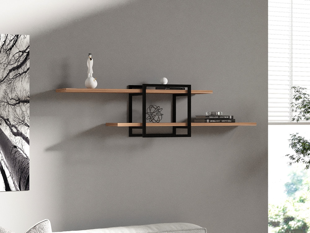 Houten wandplank "Mone" - 120 x 18 x 30 cm - Atlantic Pine