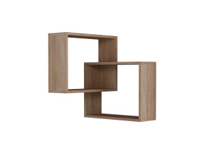 Houten wandplank "Ring" - 68 x 60 x 68 cm - Eik Sonoma