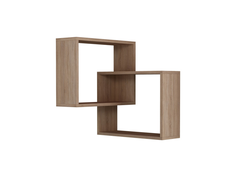 Houten wandplank "Ring" - 68 x 60 x 68 cm - Eik Sonoma