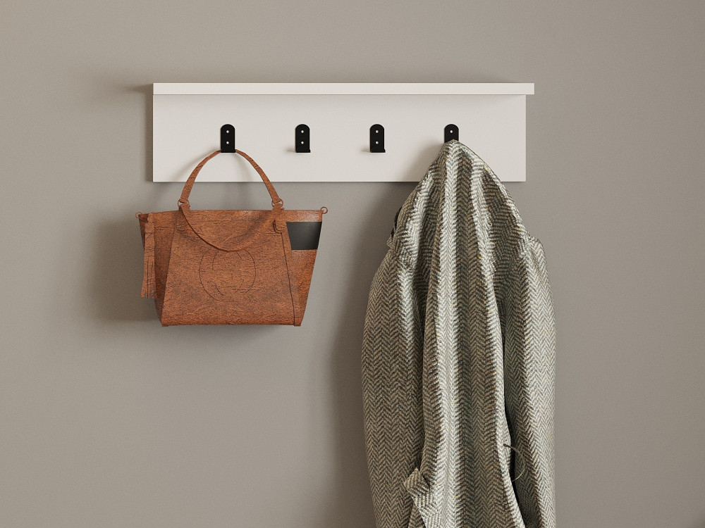 Houten wandplank "Ayla" - 60 x 16 x 14 cm - Wit