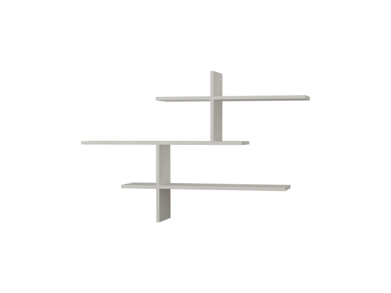 Houten wandplank "Leo" - 123 x 22 x 80 cm - Wit