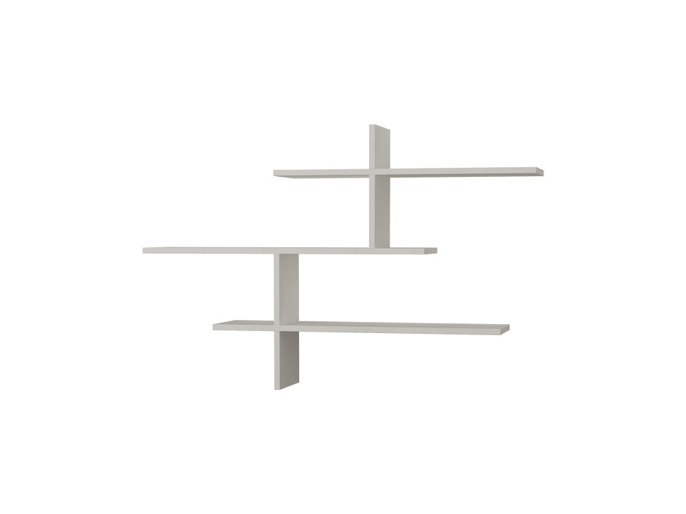 Houten wandplank "Leo" - 123 x 22 x 80 cm - Wit