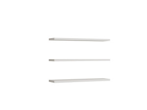 Set van 3 houten wandplanken "Boss" - 60 x 1 x 14 cm - Wit