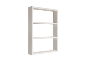 Houten wandplank "PR1" - 43 x 9 x 60 cm - Wit