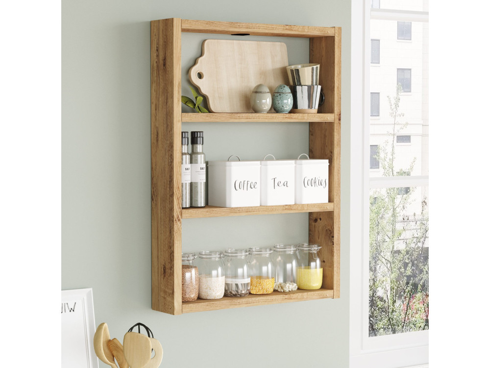 PR1" houten wandplank - 43 x 9 x 60 cm - Atlantisch grenen