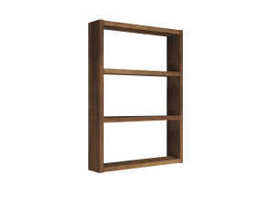 PR1" houten wandplank - 43 x 9 x 60 cm - Notelaar
