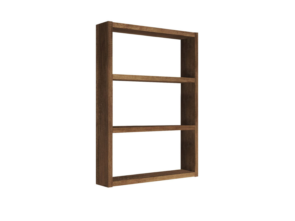 PR1" houten wandplank - 43 x 9 x 60 cm - Notelaar
