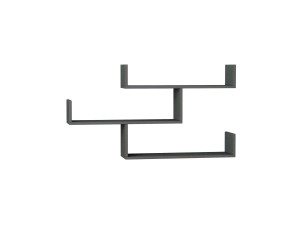 Tibet" houten wandplank - 120 x 22 x 67 cm - Antraciet