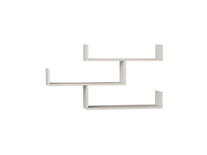 Tibet" houten wandplank - 119 x 23 x 66 cm - Wit