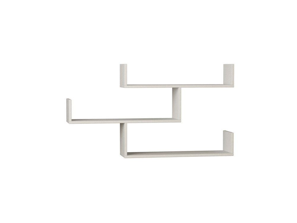 Tibet" houten wandplank - 119 x 23 x 66 cm - Wit