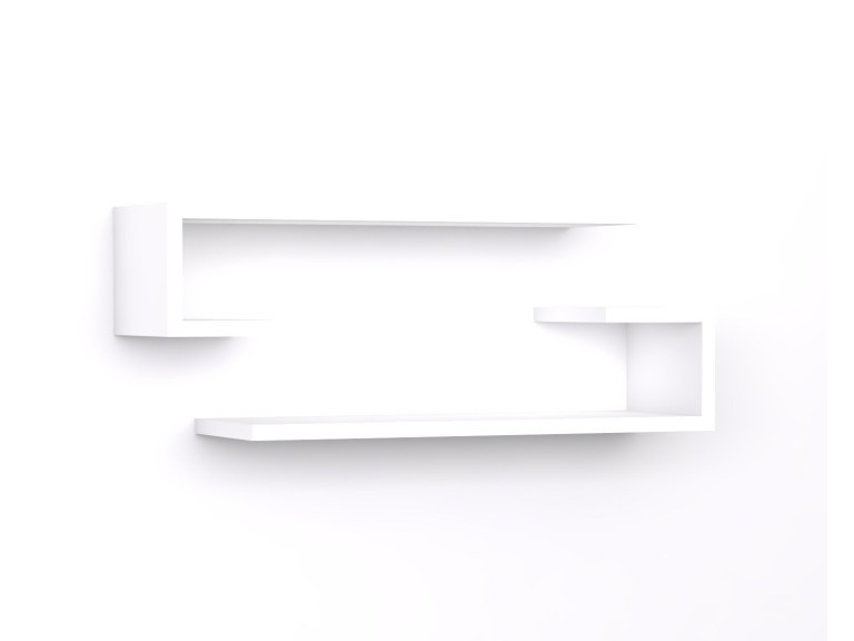 Houten wandplank "Eldo" - 60 x 19 x 15 cm - Wit
