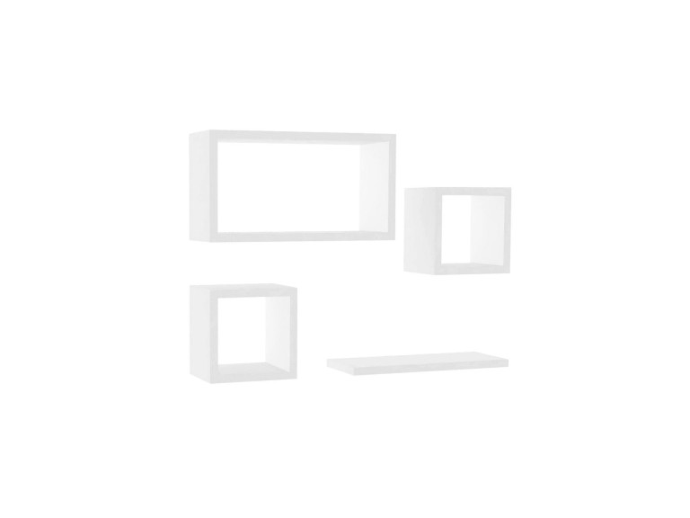 Houten wandplank "Babi" - 43 x 15 x 23 cm - Wit