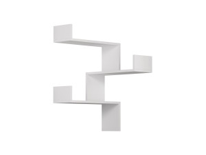 Houten wandplank "Luksa" - 60 x 60 x 90 cm - Wit