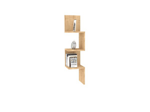 Houten wandplank "Zikzak" - 25 x 25 x 105 cm - Saphir