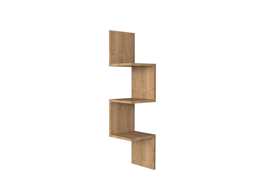 Houten wandplank "Zikzak" - 25 x 25 x 105 cm - Saphir