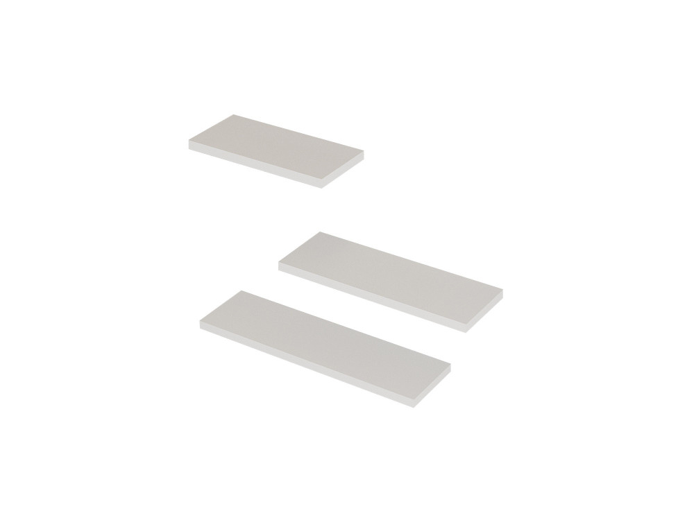 Houten wandplank "Leila" - 50 x 14 x 2 cm - Wit