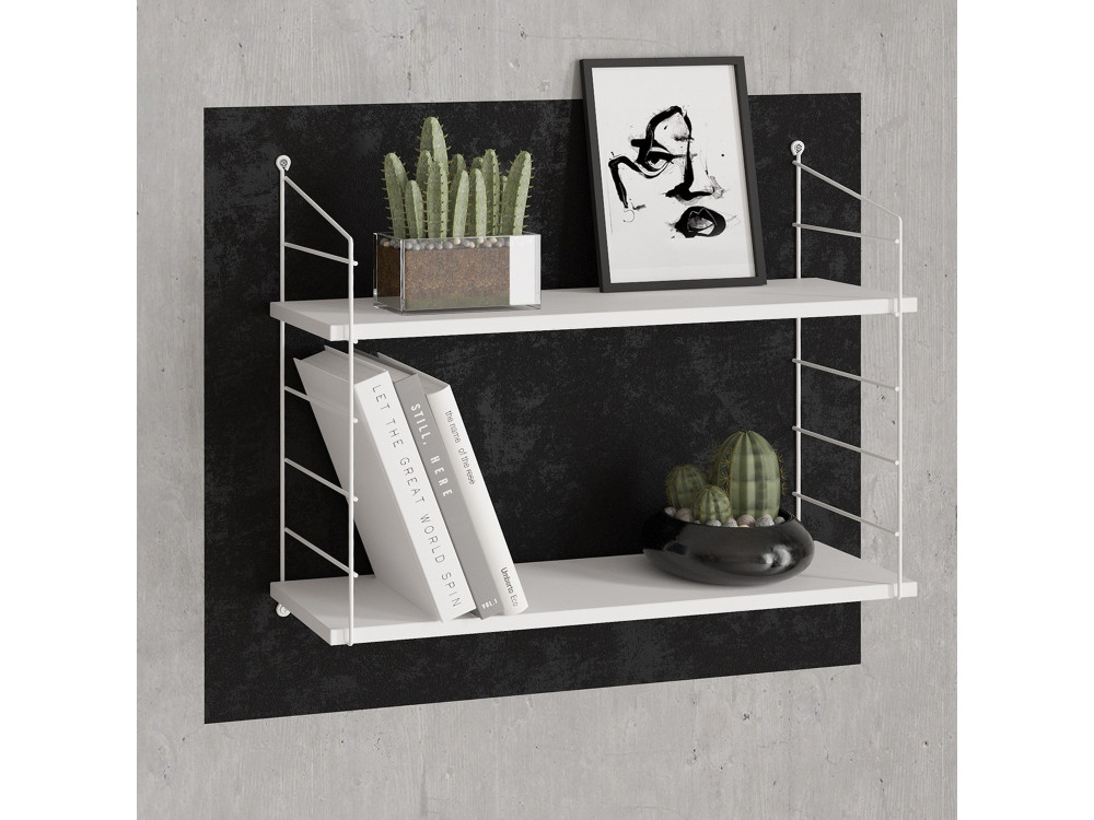 Houten wandplank "Armoni" - 72 x 20 x 58 cm - Wit