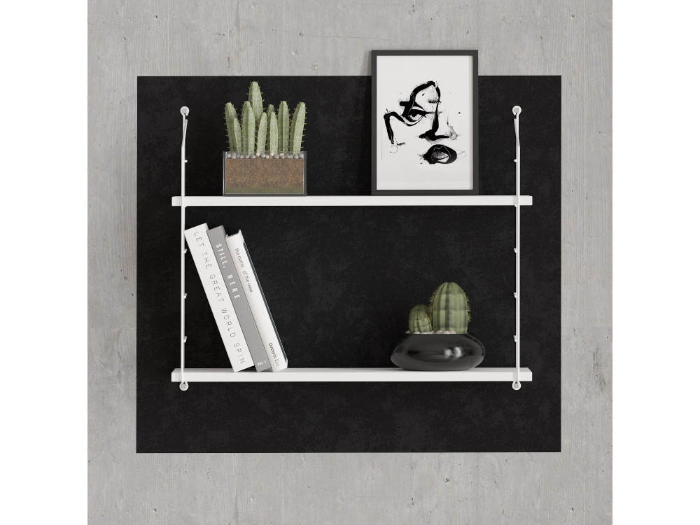 Houten wandplank "Armoni" - 72 x 20 x 58 cm - Wit